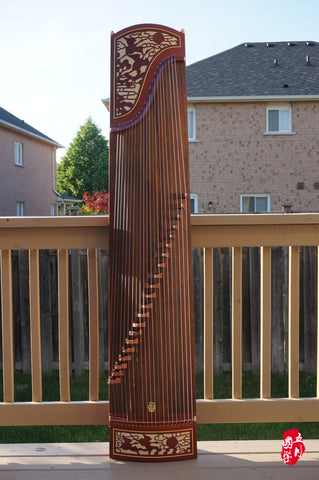 AFRICAN PURPLE SANDALWOOD GUZHENG -- ‘DUO CRANE'