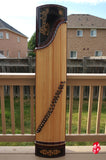 FULL PIECE PAULOWNIA WOOD GUZHENG -- ‘FLOWER PATTERN'
